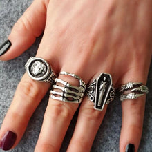 Skeleton Hand Loop Ring ¥ Dragon Claw Hand Loop Ring ¥ Dracula Ring - Trending Silver Gifts