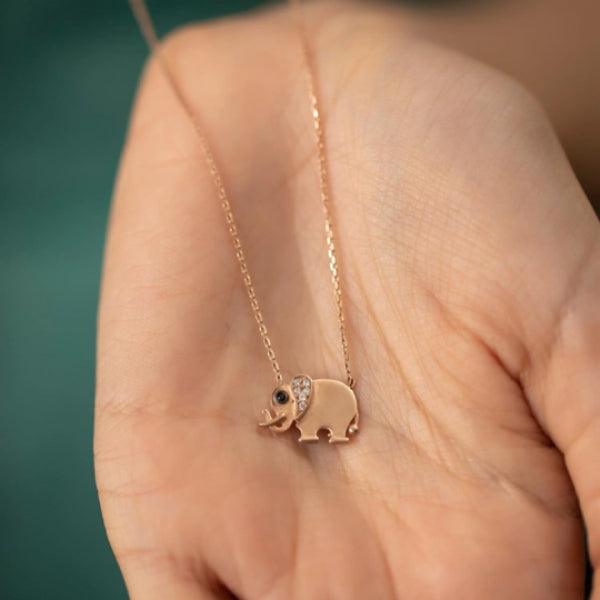Elephant Necklace Good Luck • Elephant Necklace Gold • Luck Necklace - Trending Silver Gifts