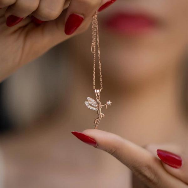 Fairy Godmother Necklace • Fairy Necklace Silver • Tinkerbell Jewelry - Trending Silver Gifts
