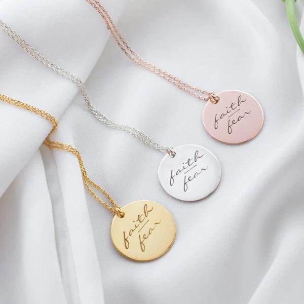Faith Over Fear Charm ¥ Faith Over Fear Necklace - Trending Silver Gifts