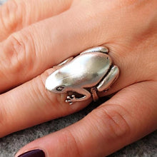 Frog Rings For Women ¥ Silver Frog Rings ¥ Frog Statement Rings - Trending Silver Gifts