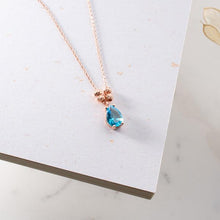 March Birthstone Necklace ¥ Aquamarine Necklace Silver ¥ Gift For Her - Trending Silver Gifts