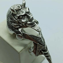 Gothic Demon Ring ¥ Silver Devil Horns Ring ¥ Adjustable Punk Ring - Trending Silver Gifts