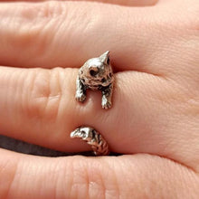 Cat Adjustable Ring ¥ Gothic Cat Ring ¥ Sterling Silver Cat Ring - Trending Silver Gifts