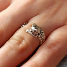 Cat Adjustable Ring ¥ Gothic Cat Ring ¥ Sterling Silver Cat Ring - Trending Silver Gifts