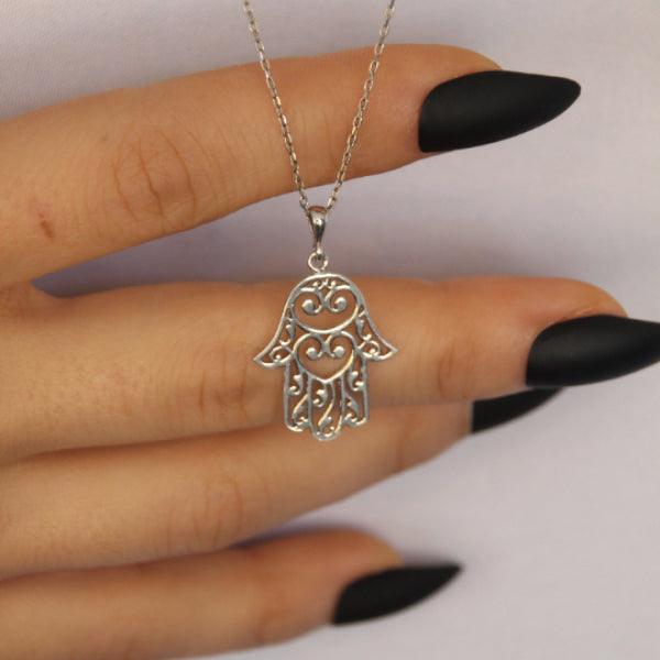 Hand Of Fatima Necklace • Hamsa Hand Evil Eye Necklace • Gift for HerNecklacesFatima Necklace • Hamsa Hand Evil Eye Necklace • Gift
