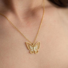 Handmade Gold Butterfly Necklace ¥ Butterfly Necklace ¥ Butterfly Gift - Trending Silver Gifts