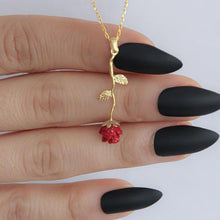 Rose Necklace Beauty And The Beast ¥ A Rose Necklace ¥ Rose Gift IdeasNecklacesRose Necklace ¥ Rose Gift Ideas