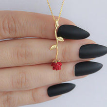 Rose Necklace Beauty And The Beast ¥ A Rose Necklace ¥ Rose Gift IdeasNecklacesRose Necklace ¥ Rose Gift Ideas