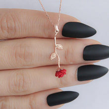 Rose Necklace Beauty And The Beast ¥ A Rose Necklace ¥ Rose Gift IdeasNecklacesRose Necklace ¥ Rose Gift Ideas