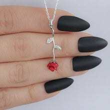 Rose Necklace Beauty And The Beast ¥ A Rose Necklace ¥ Rose Gift IdeasNecklacesRose Necklace ¥ Rose Gift Ideas