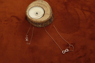 Infinity with Heart Necklace | Heart Necklace With Diamonds