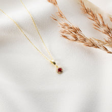 July Birthstone Necklace Gold ¥ July Ruby Birthstone Jewelry - Trending Silver Gifts