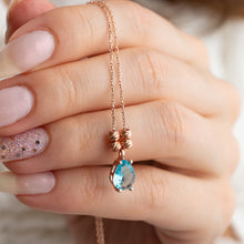 March Birthstone Necklace ¥ Aquamarine Necklace Silver ¥ Gift For Her - Trending Silver Gifts