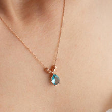 March Birthstone Necklace ¥ Aquamarine Necklace Silver ¥ Gift For Her - Trending Silver Gifts