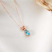 March Birthstone Necklace ¥ Aquamarine Necklace Silver ¥ Gift For Her - Trending Silver Gifts