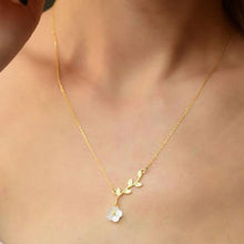 Violet Flower Necklace ¥ Violet Pendant ¥ Mother Of Pearl Violet Necklace - Trending Silver Gifts