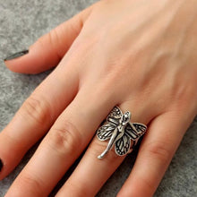 Winged Fairy Ring ¥ Gothic Angel Ring ¥ Vintage Butterfy Silver Ring - Trending Silver Gifts