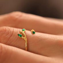 Green CZ Ring - Gold Vermeil Ring - Green Zirconia Birthstone Ring - Trending Silver Gifts