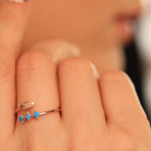 Turquoise Handmade Jewelry ¥ Green Minimalist Turquoise Leaf Ring - Trending Silver Gifts