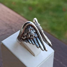 Silver Renaissance Angel Wings Ring ¥ Lucifer Adjustable Silver Ring - Trending Silver Gifts