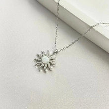 Moonstone Opal Silver Sun Necklaces For Women ¥ Gold Sun Opal Necklace - Trending Silver Gifts