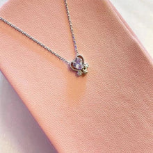 Purple Birthstone Minimalist Heart Necklace ¥ Birthday Heart Gift - Trending Silver Gifts