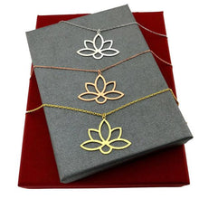 Lotus Necklace Gold ¥ Lotus Flower Necklace ¥ Gift For Yoga Lover - Trending Silver Gifts