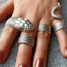 Sterling Silver Adjustable Serpent Ring ¥ Silver SNAKE 925K Ring - Trending Silver Gifts