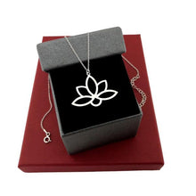 Lotus Necklace Gold ¥ Lotus Flower Necklace ¥ Gift For Yoga Lover - Trending Silver Gifts