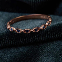 Blue Sapphire Silver Engagement Ring ¥ Rose Sapphire Mimimalist Ring - Trending Silver Gifts