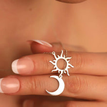 Sun And Moon Harmony Necklace Balance And Beauty, Sun And Moon Pendant - Trending Silver Gifts