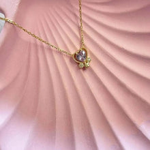 Purple Birthstone Minimalist Heart Necklace ¥ Birthday Heart Gift - Trending Silver Gifts