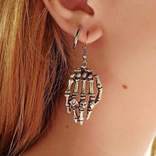 Skeleton Dangle Earrings ¥ Skeleton Halloween Earrings, Gothic Earring - Trending Silver Gifts