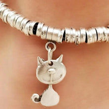Cute Cat Anklets For Women ¥ Cat Lover Beach Silver Foot Jewelry - Trending Silver Gifts
