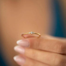 3 Stone Cubic Zirconia Rings for Women ¥ Diamond Tiny Promise Ring - Trending Silver Gifts