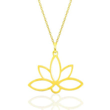 Lotus Necklace Gold ¥ Lotus Flower Necklace ¥ Gift For Yoga Lover - Trending Silver Gifts