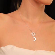 Sun And Moon Harmony Necklace Balance And Beauty, Sun And Moon Pendant - Trending Silver Gifts
