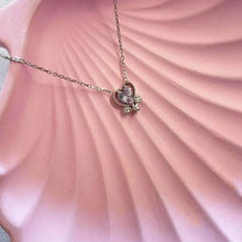 Purple Birthstone Minimalist Heart Necklace ¥ Birthday Heart Gift - Trending Silver Gifts