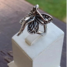 Winged Fairy Ring ¥ Gothic Angel Ring ¥ Vintage Butterfy Silver Ring - Trending Silver Gifts