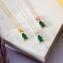 Emerald Necklace Gold ¥ Green Emerald Necklace ¥ Birthstone Necklace - Trending Silver Gifts