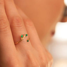 Green CZ Ring - Gold Vermeil Ring - Green Zirconia Birthstone Ring - Trending Silver Gifts