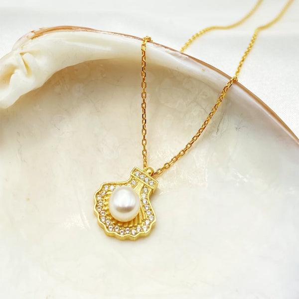 Oyster and Pearl Necklace: Handmade Jewelry with Natural Charm - Trending Silver Gifts