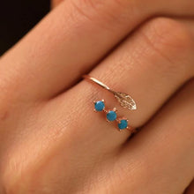 Turquoise Handmade Jewelry ¥ Green Minimalist Turquoise Leaf Ring - Trending Silver Gifts