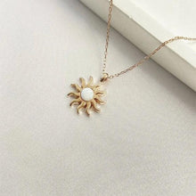 Moonstone Opal Silver Sun Necklaces For Women ¥ Gold Sun Opal Necklace - Trending Silver Gifts