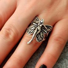 Winged Fairy Ring ¥ Gothic Angel Ring ¥ Vintage Butterfy Silver Ring - Trending Silver Gifts