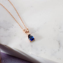 Sapphire Necklace Gold ¥ Birthstone Necklace For Mom ¥ Gift For Her - Trending Silver Gifts