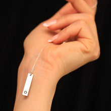 Handmade Sterling Silver Sun and Moon Bar Necklace, Unique Bar Pendant - Trending Silver Gifts