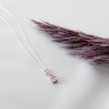 October Birthstone Necklace ¥ Pink Tourmaline Necklace ¥ Gift For Mom - Trending Silver Gifts