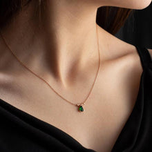 Emerald Necklace Gold ¥ Green Emerald Necklace ¥ Birthstone Necklace - Trending Silver Gifts